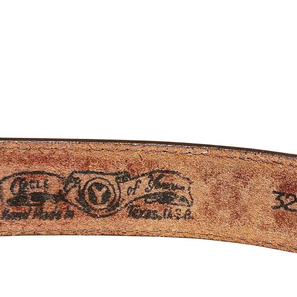 Vintage Western Women’s Leather Belt Circle Y Of Yoakum Size 32 8626 - Picture 5 of 6